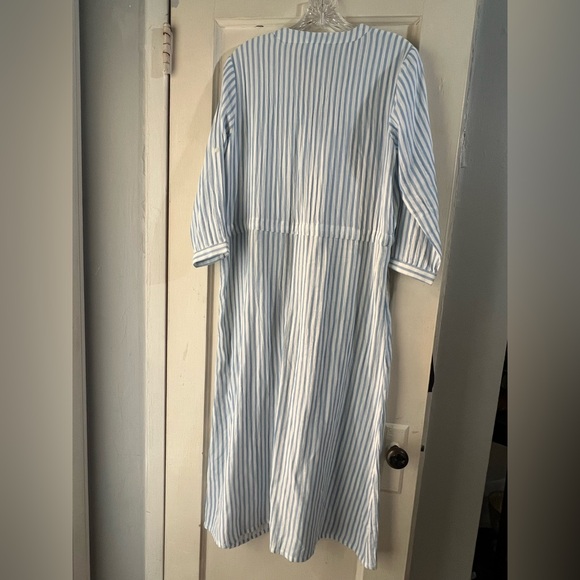 Alice Walk Cotton Gauze Maxi Striped Dress S - Picture 4 of 13
